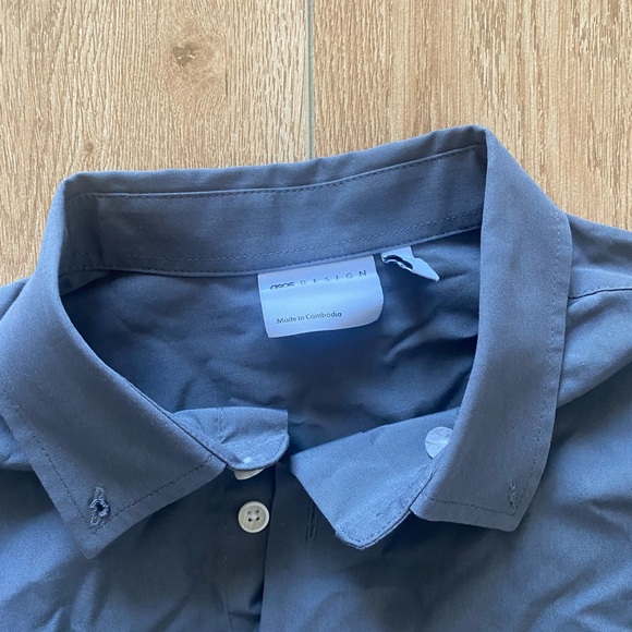 Mens dark grey oversized Asos shirt size M - Picture 3 of 7